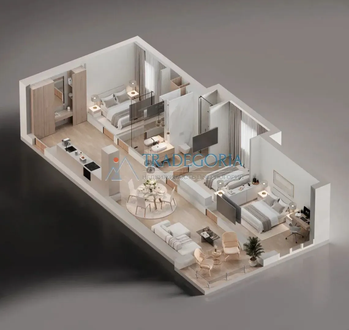 Prodaja, dvosoban stan, 103m², Bečići, Budva