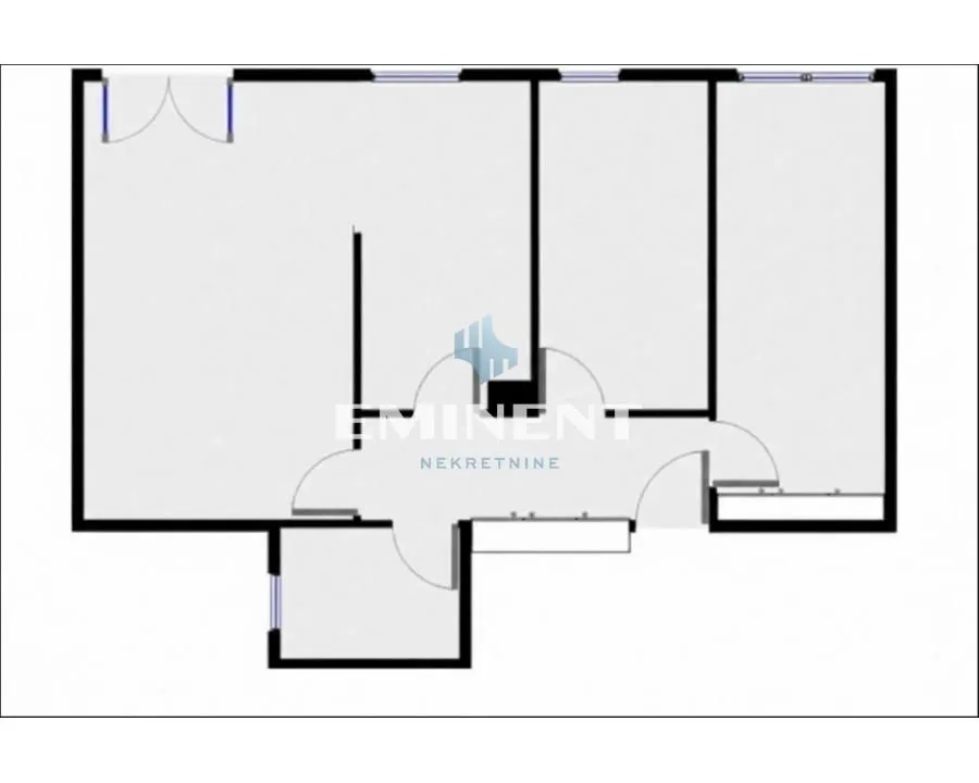 Floor plan of the property showing the layout of the rooms.