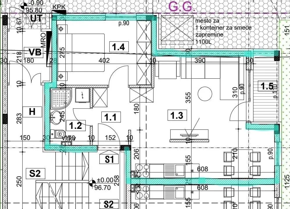 Sale, two bedroom apartment, 49m², Zemun Gornji Grad, Zemun Sve Podlokacije