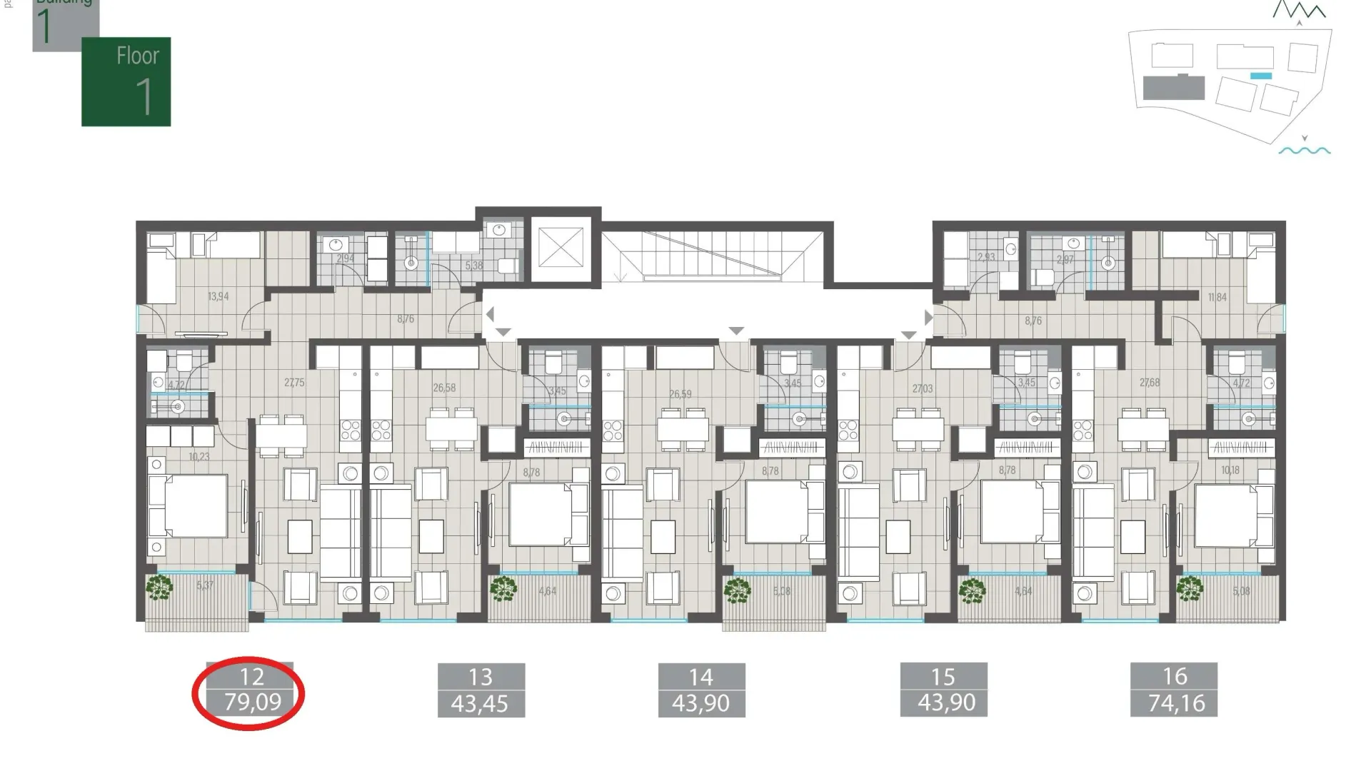 Prodaja, dvosoban stan, 79m², Donja Lastva, Tivat