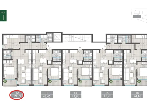 Prodaja, dvosoban stan, 79m², Donja Lastva, Tivat - image 8
