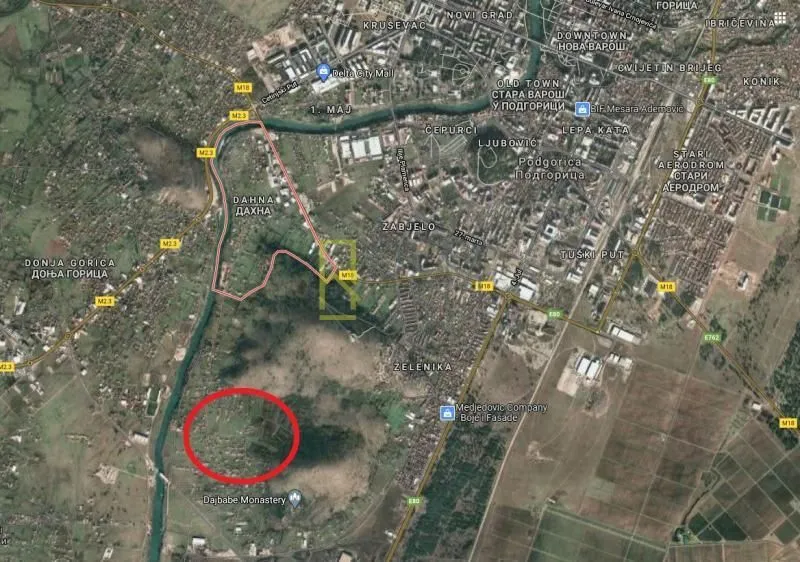 Prodaja, plac, 23m², Dahna, Podgorica