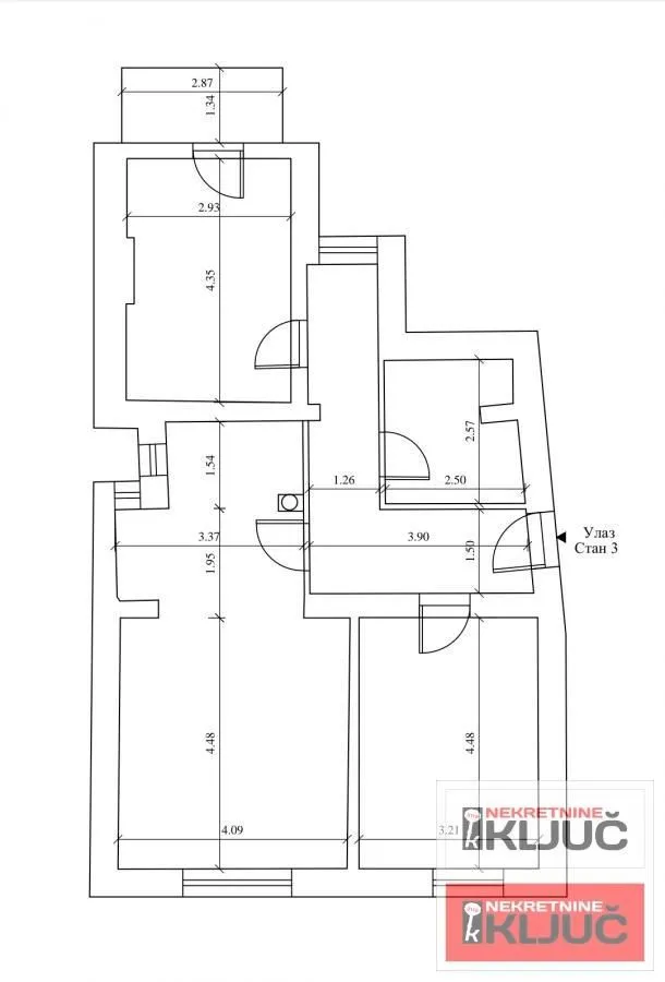 Prodaja, trosoban stan, 75m², Centar, Novi Sad