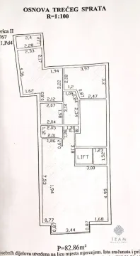 Floor plan of the third floor showing dimensions and room layout. - image 16