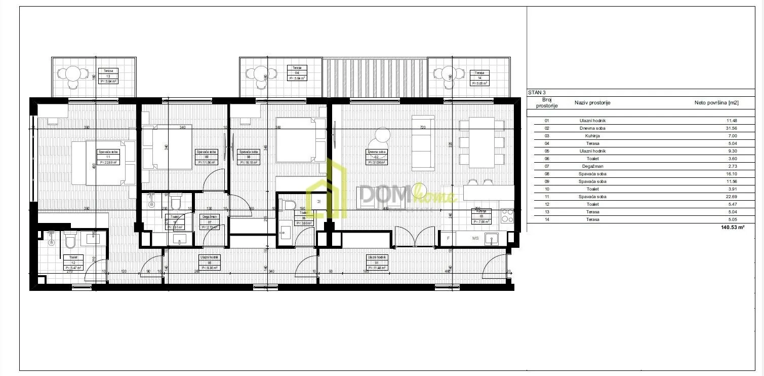 Prodaja, trosoban stan, 140m², Momišići, Podgorica