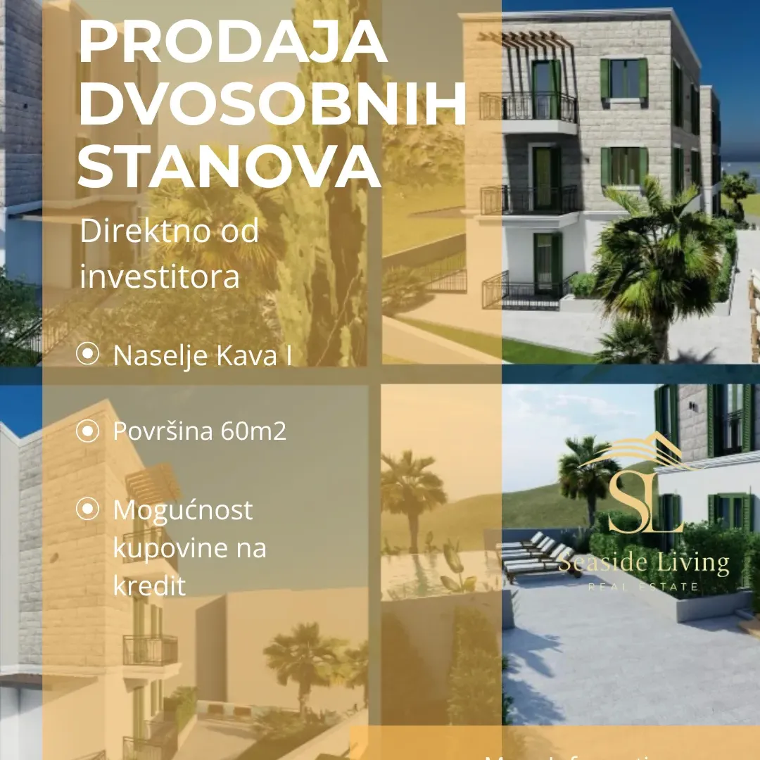 Prodaja, dvosoban stan, 60m², Kava, Tivat