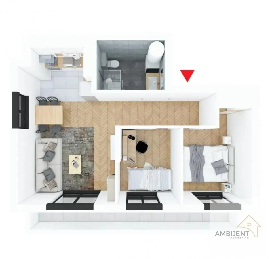 Sale, three bedroom apartment, 57m², Centar Sve Podlokacije, Beograd