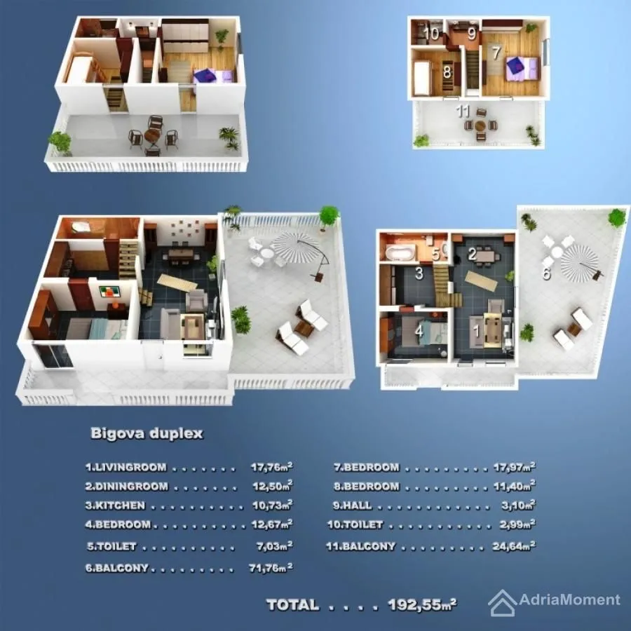 Prodaja, trosoban stan, 110m², Bigova, Kotor