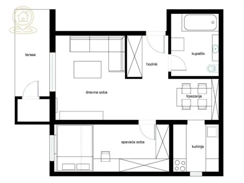 Prodaja, dvosoban stan, 50m², Novi Sad, Srbija - image 1