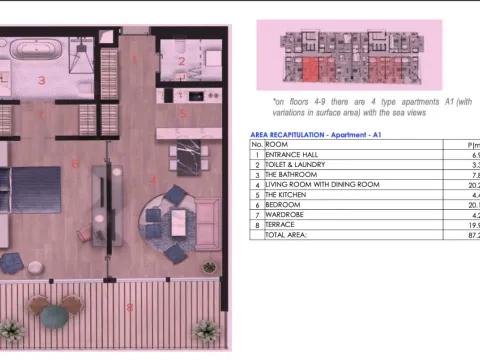 Prodaja, dvosoban stan, 87m², Budva, Crna Gora - image 2