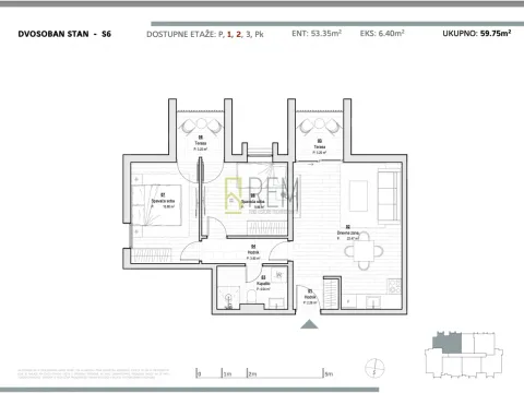 Sale, two bedroom apartment, 60m², Kolašin, Crna Gora - image 10