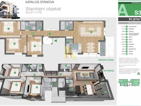 Sale, four bedroom apartment, 93m², Sremska Kamenica, Petrovaradin - image 10