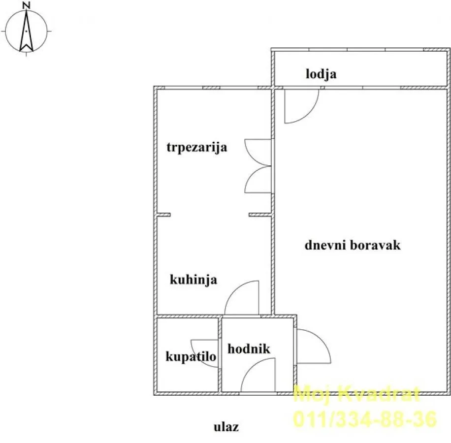 Prodaja, jednosoban stan, 50m², Novi Beograd Blok 45, Novi Beograd Sve Podlokacije