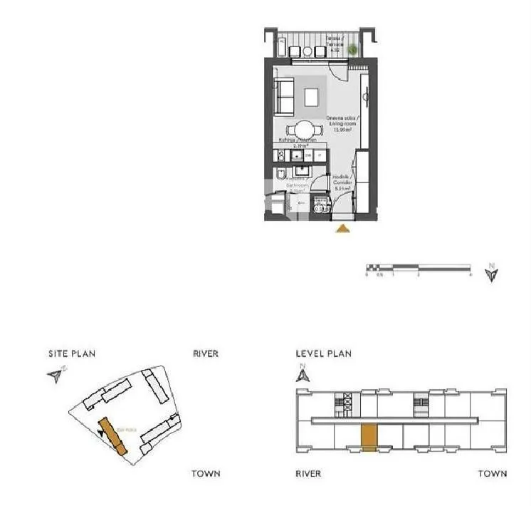 Sale, one bedroom apartment, 32m², Savski Venac, Beograd