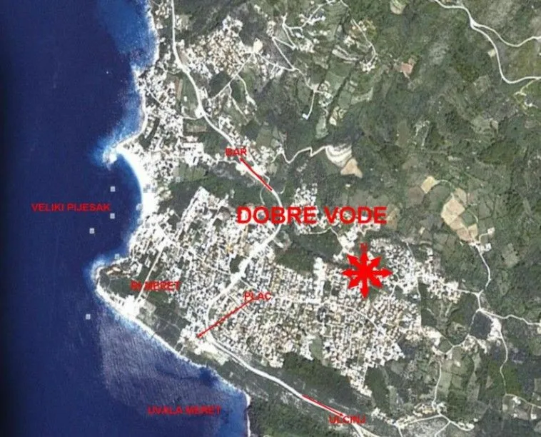 Prodaja, plac, 201m², Dobre Vode, Bar