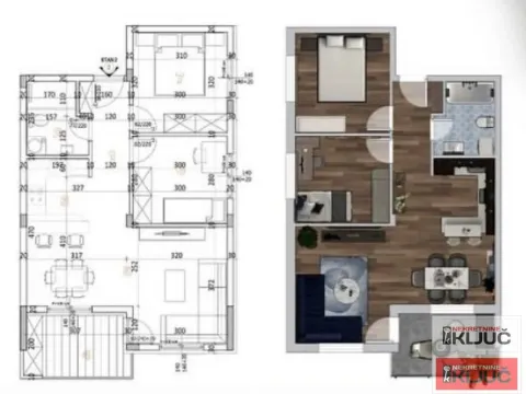 Prodaja, dvosoban stan, 59m², Adice, Novi Sad Sve Podlokacije - image 1