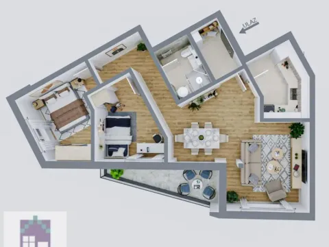 Sale, two bedroom apartment, 59m², Obrenovac, Beograd