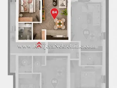 Prodaja, jednosoban stan, 50m², Radanovići, Kotor - image 2