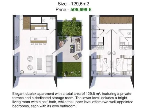 Prodaja, dvosoban stan, 129m², Centar, Tivat - image 2