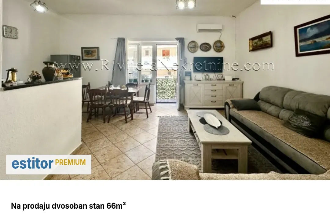 Prodaja, dvosoban stan, 66m², Škaljari, Kotor