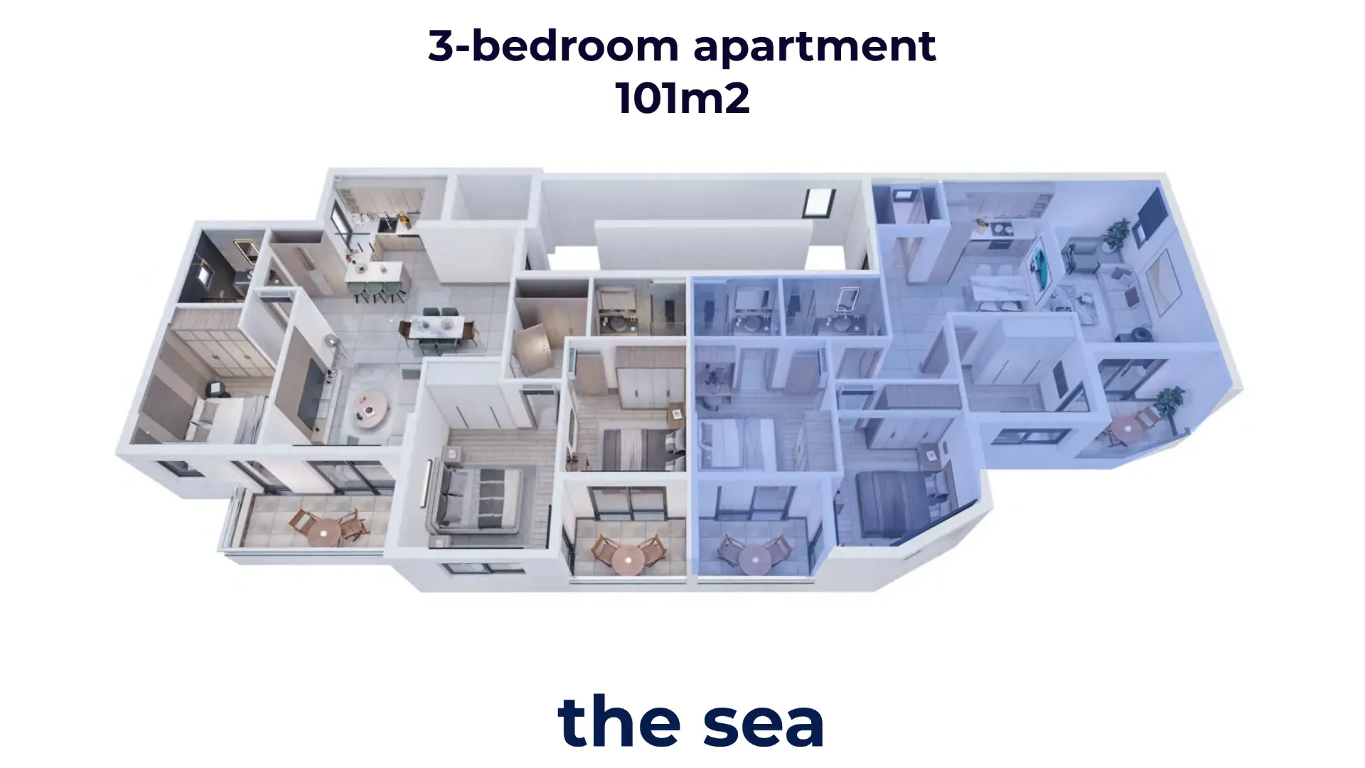 Prodaja, trosoban stan, 101m², Gospoština, Budva