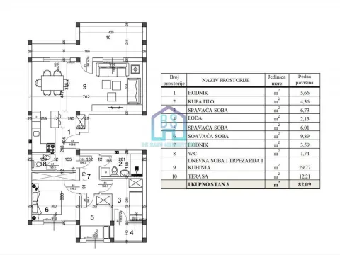 Sale, three bedroom apartment, 82m², Veternik, Novi Sad Sve Podlokacije
