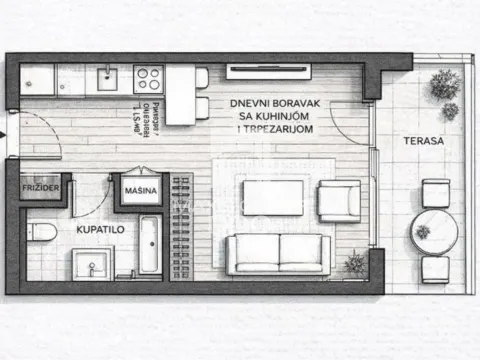 Prodaja, dvosoban stan, 41m², Savski Venac, Beograd - image 2