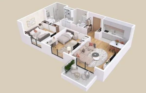 Sale, three bedroom apartment, 76m², Medijana, Niš