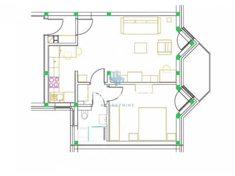 Rent, two bedroom apartment, 52m², Savski Venac, Beograd - image 17