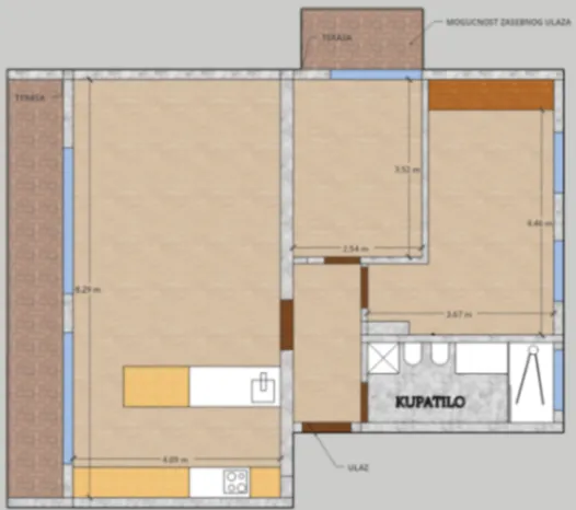 Rent, office space, 85m², Kumbor, Herceg Novi