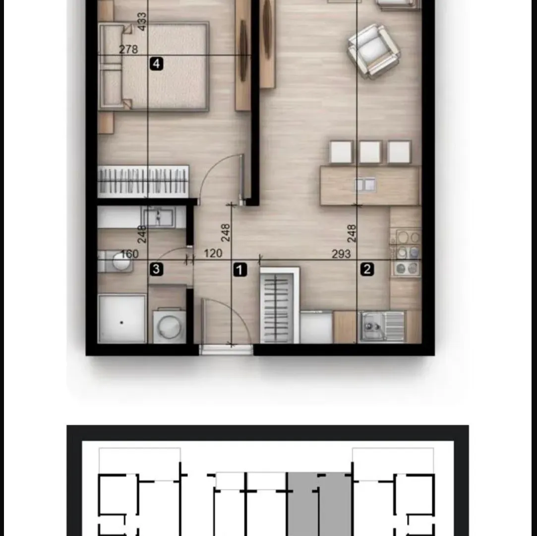 Prodaja, jednosoban stan, 47m², Ulcinjsko Polje, Ulcinj