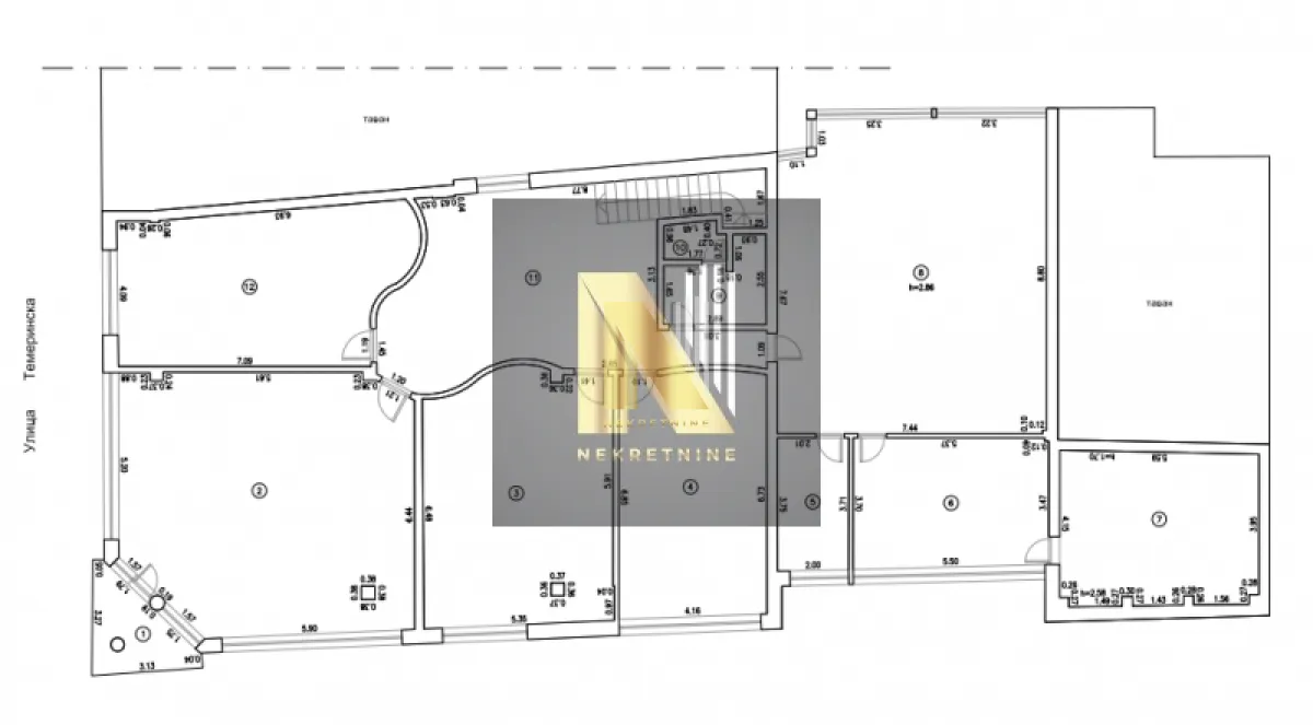 Floor plan of the property with room layout.
