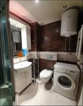Kupatilo opremljeno umivaonikom, WC šoljom, tuš kabinom i veš mašinom. - image 14