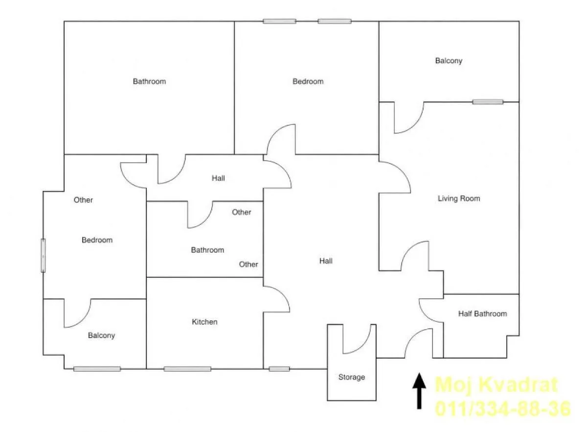 Sale, four bedroom apartment, 98m², Beograd, Srbija