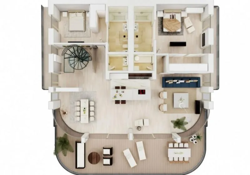 Sale, three bedroom apartment, 502m², Budva, Crna Gora