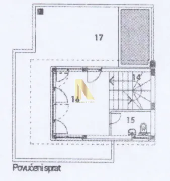 Osnova povučenog sprata sa rasporedom prostorija. - image 15