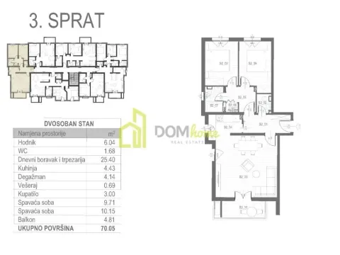Prodaja, dvosoban stan, 70m², Tološi, Podgorica - image 6
