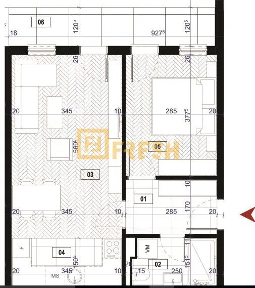 Prodaja, jednosoban stan, 48m², Zabjelo, Podgorica