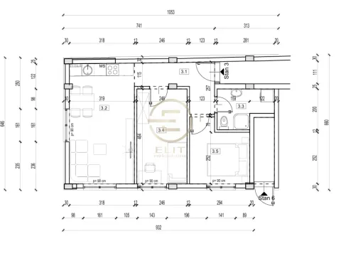 Sale, two bedroom apartment, 52m², Telep, Novi Sad Sve Podlokacije - image 1