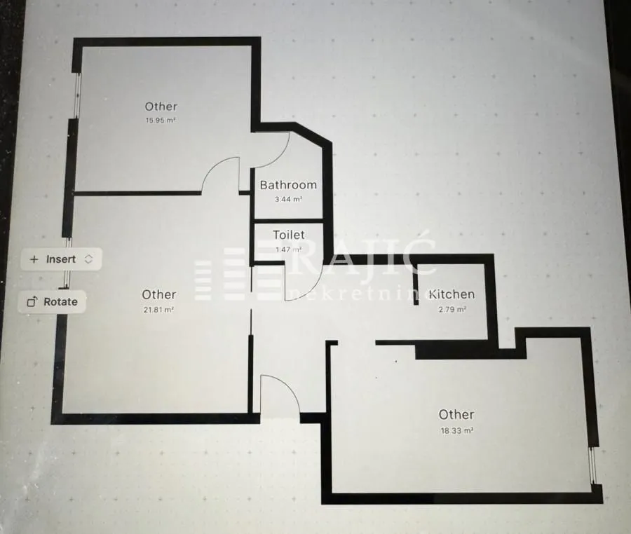 Floor plan of the property showing room layouts.