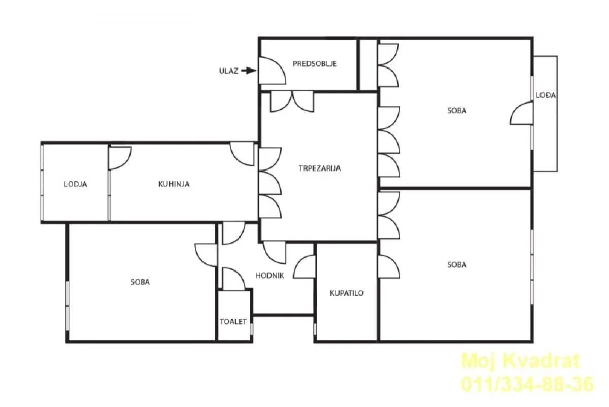 Prodaja, trosoban stan, 105m², Stari Grad, Beograd