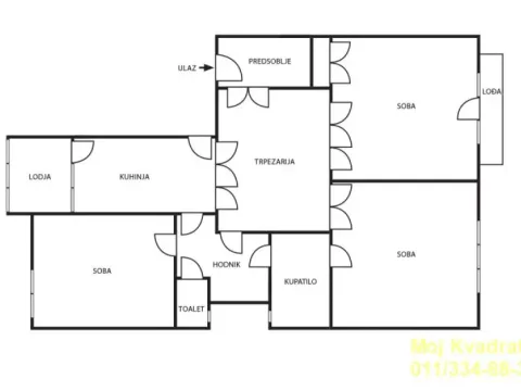 Sale, three bedroom apartment, 105m², Stari Grad, Beograd - image 20