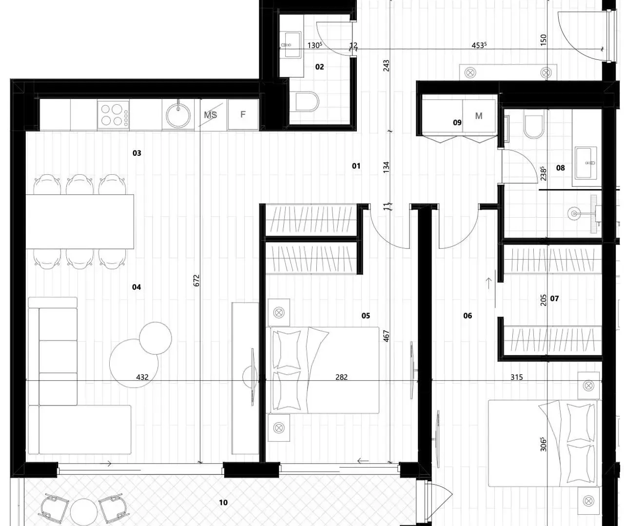 Prodaja, dvosoban stan, 8696m², Mrčevac, Tivat