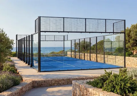 Modern padel court with a sea view. - image 12
