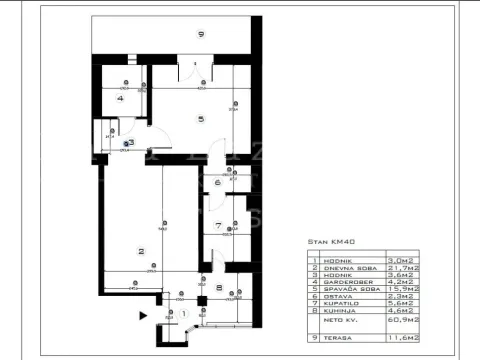 Sale, two bedroom apartment, 71m², Savski Venac, Beograd - image 17
