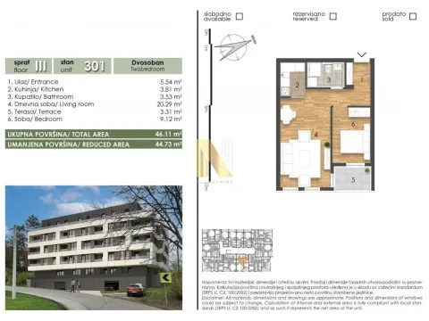 Prodaja, dvosoban stan, 45m², Banja Vrdnik, Irig - image 2