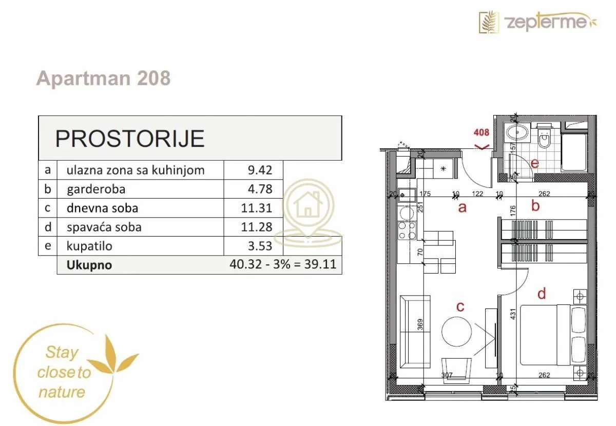 Prodaja, dvosoban stan, 39m², Centar, Vrnjačka Banja
