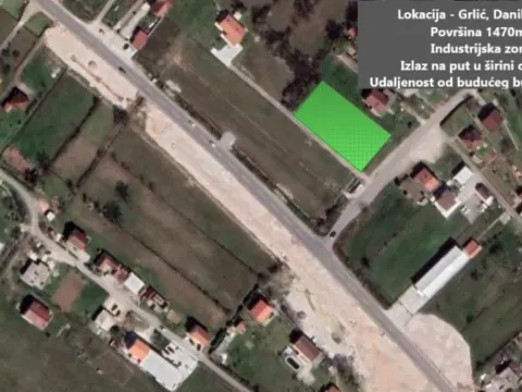  Land Lot for Sale, 1470m2, Grlić, Danilovgrad