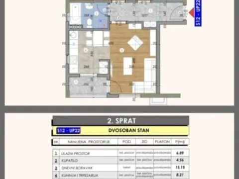Prodaja, dvosoban stan, 59m², Zabjelo, Podgorica - image 2