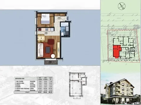 Sale, one bedroom apartment, 45m², Centar, Kolašin - image 4